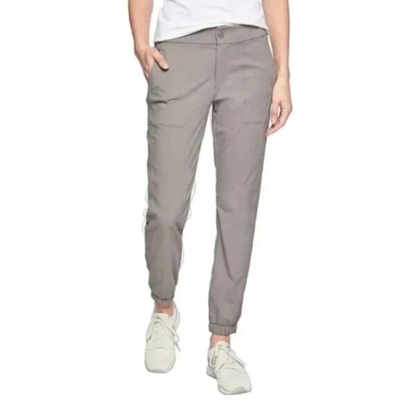 Athleta Pants - Athleta Womens Trekkie 2.0 Jogger Pants Athletic Hiking Silver Gray Size 6
